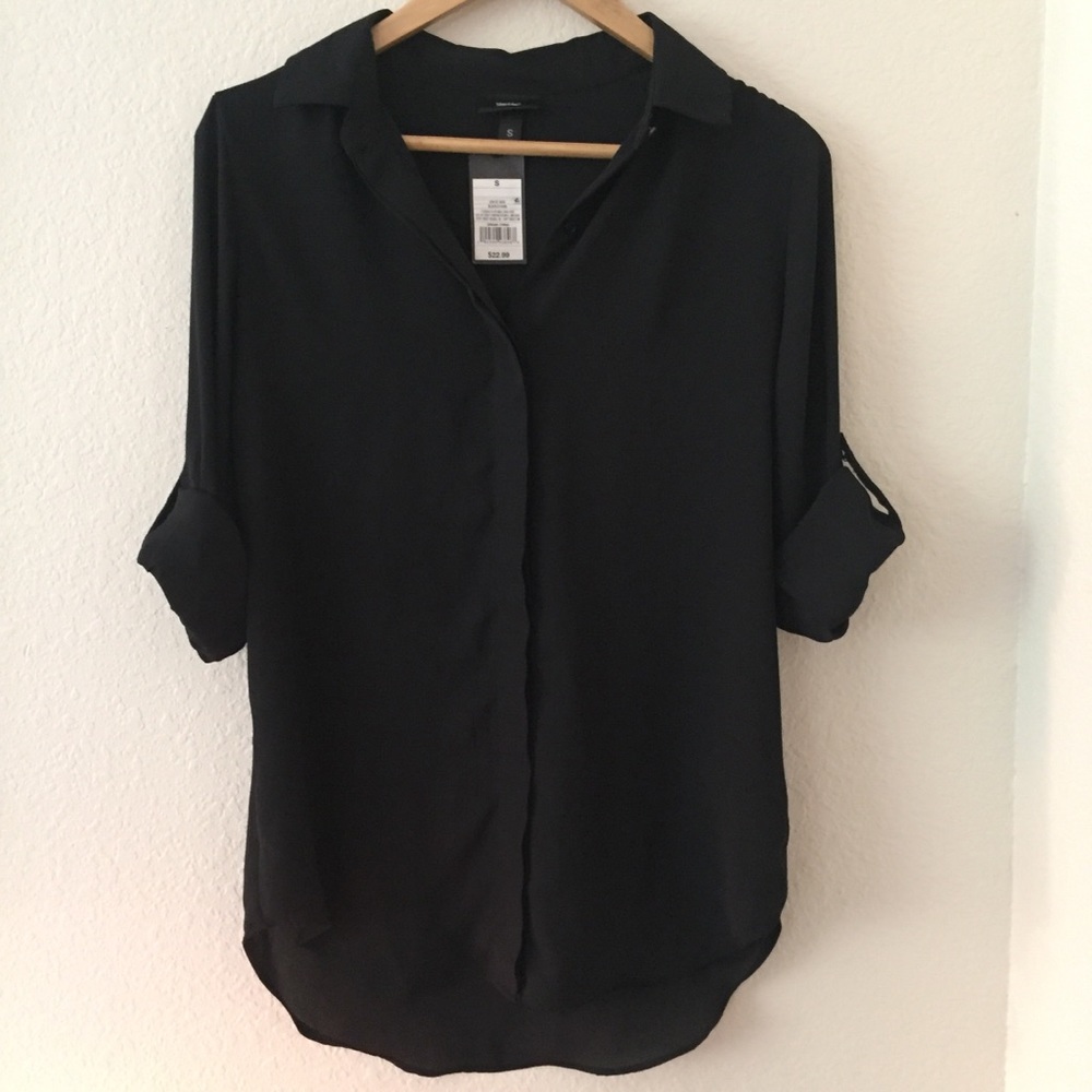 Black Button Up Dress Shirt